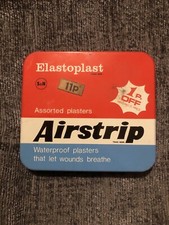Vintage Elastoplast Airstrip Tin / Mini Advertisement Tin with Plasters L@@K