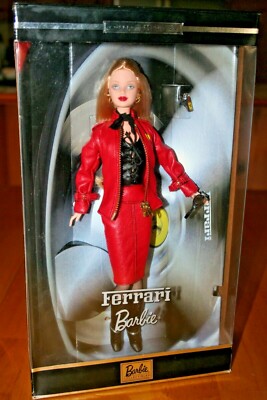 2000 Ferrari Barbie Doll Collector Edition-Red/Black Leather Suit-New in  Box