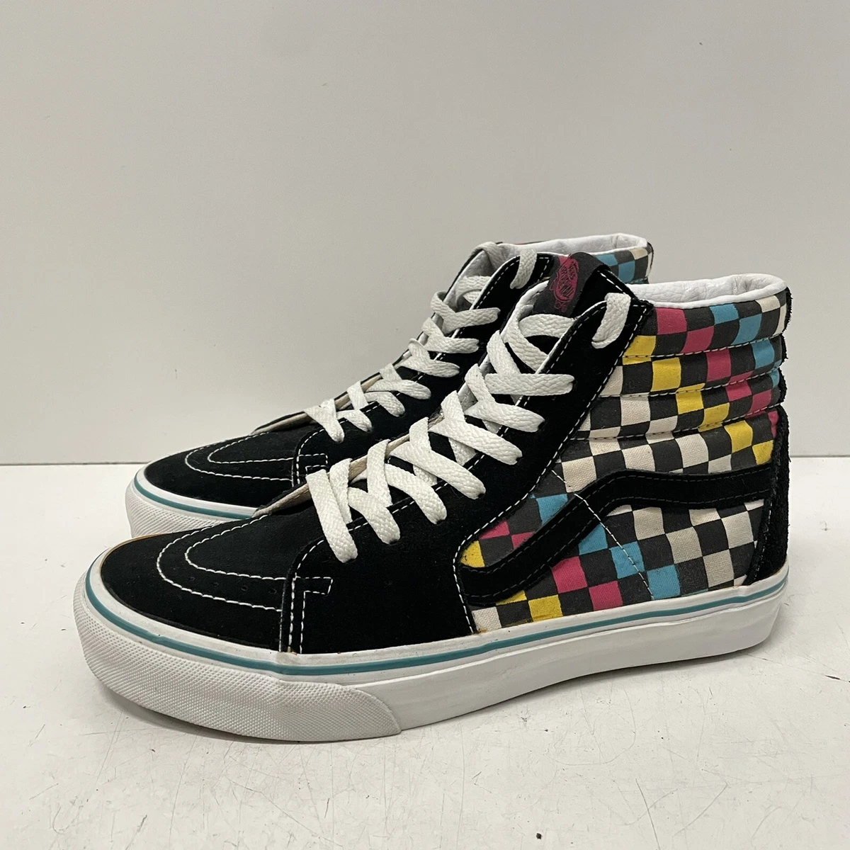 VANS Custom SK8 Hi Top Old School Checkered Men's Size 9 Womens