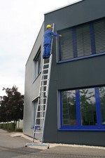 Günzburger Schiebeleiter nivello Alu 2-teilig 2x6 - 2x18 Sprossen