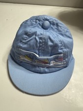 Infant/Toddler Blue Baseball Strapped Cap With Sailboats Cotton