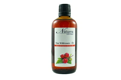 BIO Wildrosenöl kaltgepresst unraffiniert Hagebuttenkernöl nativ 100ml Glas - Bild 1 von 4
