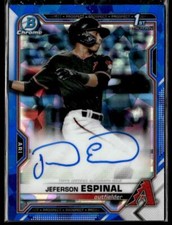 2021 Bowman Sapphire Edition Jeferson Espinal Autographs DY