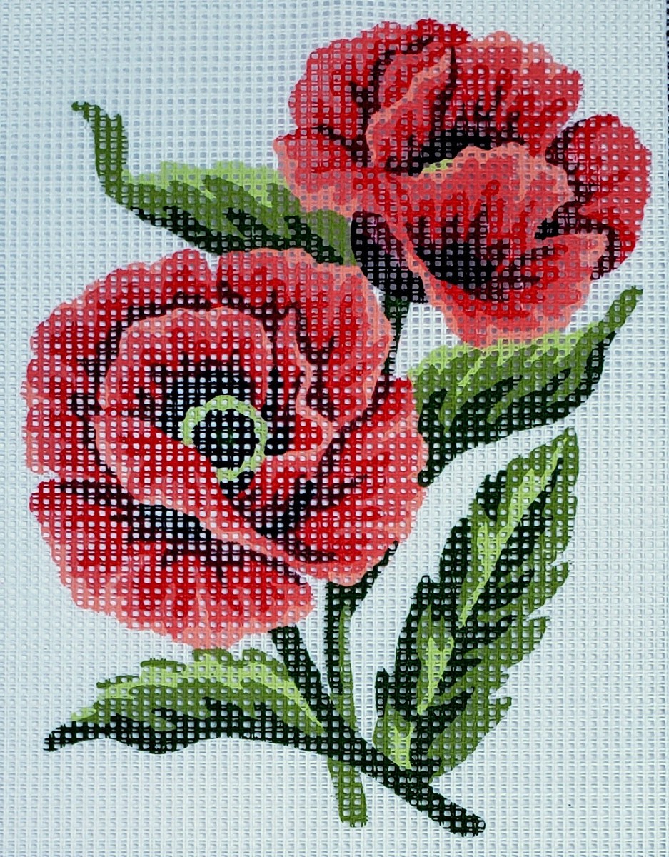 Printed Canvas Half Cross Stitch Embroidery Kit 43.104 - Flower 8
