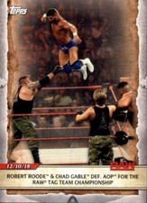 2020 Topps WWE Road to Wrestlemania #32 Robert Bobby Roode Chad Gable def AOP