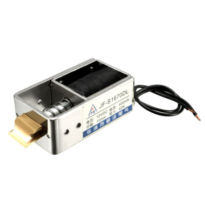 DC 12V 400mA Druck Zug Typ Rahmen Lineare Bewegung Elektromagnet 40N 10mm