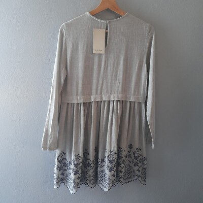 zara grey dress with embroidery ZARA. White dress with embroidered details  Hibuy market
