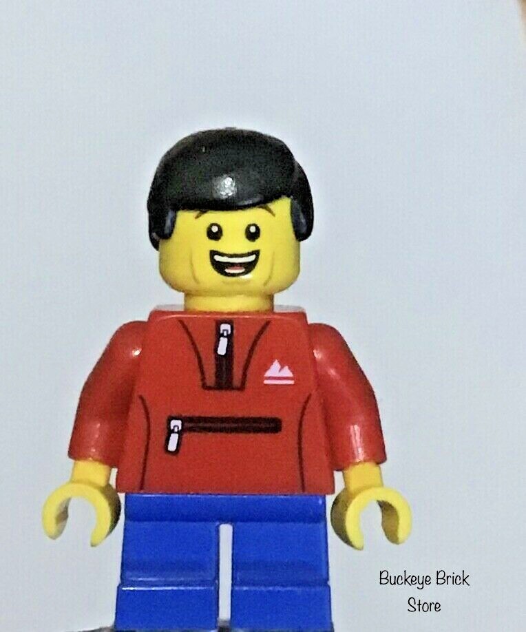 LEGO Town City Boy Minifig Red Warmup Sports Jacket Shott