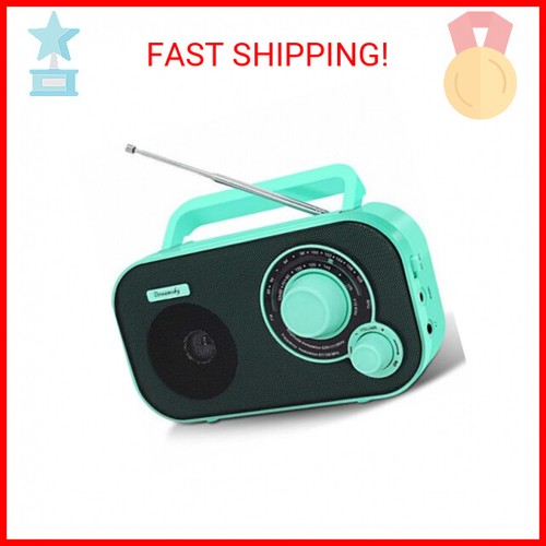 DreamSky AM FM Portable Radio Plug in Wall or Battery Operated for Home