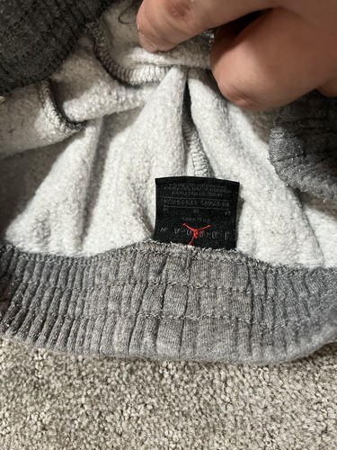 Air Jordan Pants Boys M Gray Jumpman Big Logo Jogger Sweatpants - Picture 5 of 5