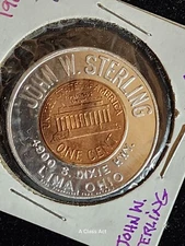 1964 P ENCASED Cent.  John W. Sterling. Lima, Ohio. Our PC251