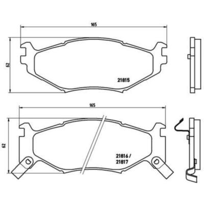 BREMBO Bremsbelagsatz Scheibenbremse vorne für Chrysler Voyager II 2.5 TD