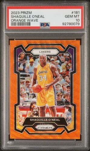 2023-24 Prizm SHAQUILLE O'NEAL #181 Orange Wave Prizm #d 31/60 PSA 10 Pop 2