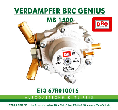 BRC Verdampfer Genius MB1500 MTM LPG Autogas mit Temp.Sensor GPL Autogas LPG