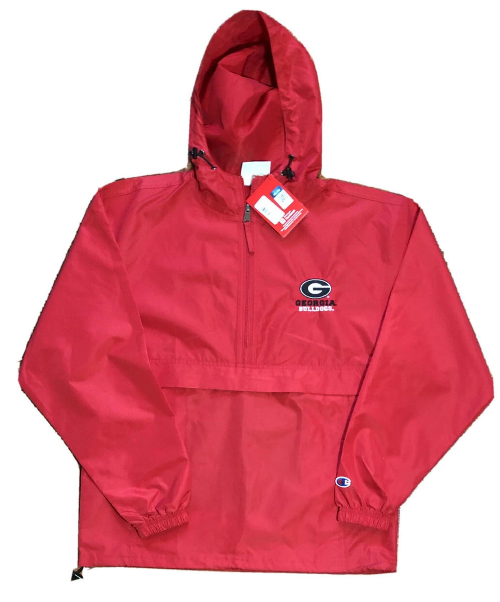 Red champion store packable jacket