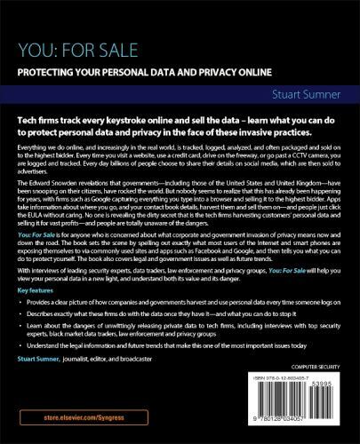 You: For Sale Protecting Your Personal Data and Privacy Online Sumner Paperback