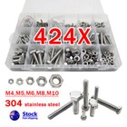 <!--F#f_0-->424 Pcs 304 Stainless Steel Head Bolt and Nut Grab Kit Assortment M4-M10 OZ<!--F/-->
