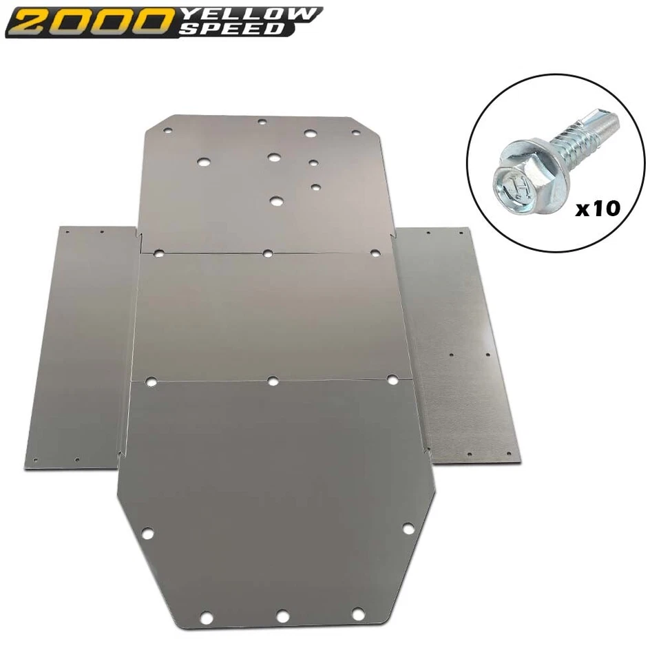 3/16" Skid Plate Heavy Duty Fit For 08-14 Polaris RZR S 800 &15-16 RZR S 900 - Image 2 of 4