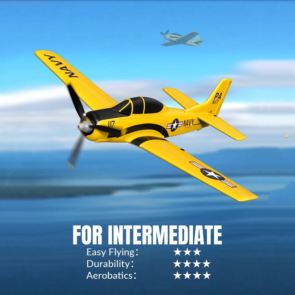 VOLANTEX T28 2.4G 4CH Fighter RC Airplane Fixed Wing Remote Control Plane Model - Image 2 of 4