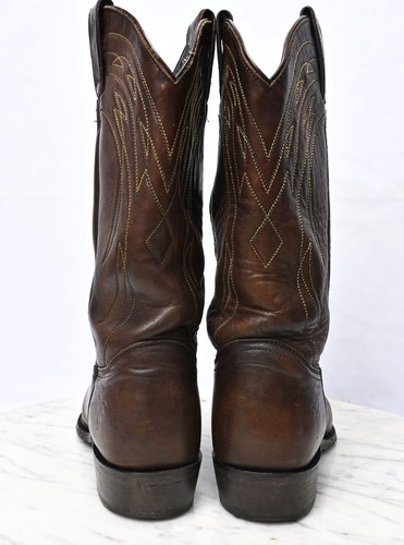 FRYE Billy Pull On Western Cowgirl Brown Leather Riding Boots Womens Sz 9.5 - Picture 4 of 12