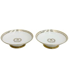 Pair Manufacture de Sevres Porcelain Compotes Chateau Neuilly / Trianon 1840-41