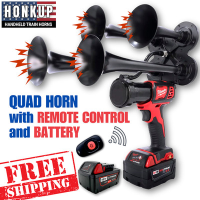 Milwaukee M18 Quad Schlagbohrmaschine Zuglufthorn | Fernbedienung + Akku