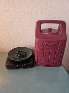 Vintage Coleman HardPlastic Propane Lantern Carry Case W/Original Bottle...