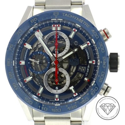 Tag Heuer Carrera Calibre 01 CAR201T Automatik Skelett Uhr 43mm Full Set xxyy