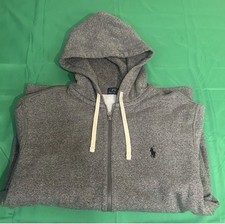 Polo Ralph Lauren Men's Gray Full Zip Fleece Hoodie Size L