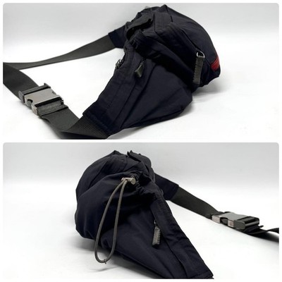 Rare PRADA SPORT 00s Body Bag Vintage Tessuto Nylon Gray