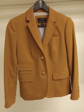 J.CREW Women's Brown Wool Schoolboy Blazer 0P Petite Regular Notch Lapel