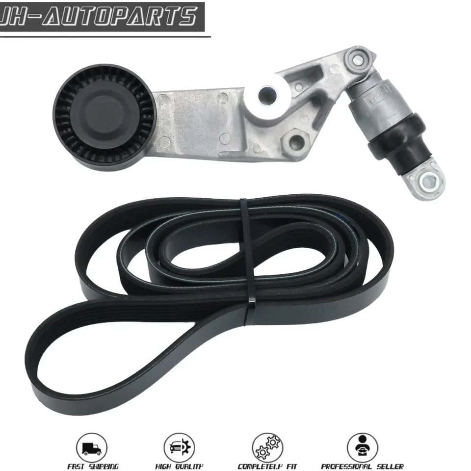 For Toyota Corolla Matrix Celica NEW Serpentine Belt Drive Component Kit W/ AC - Image 2 of 4