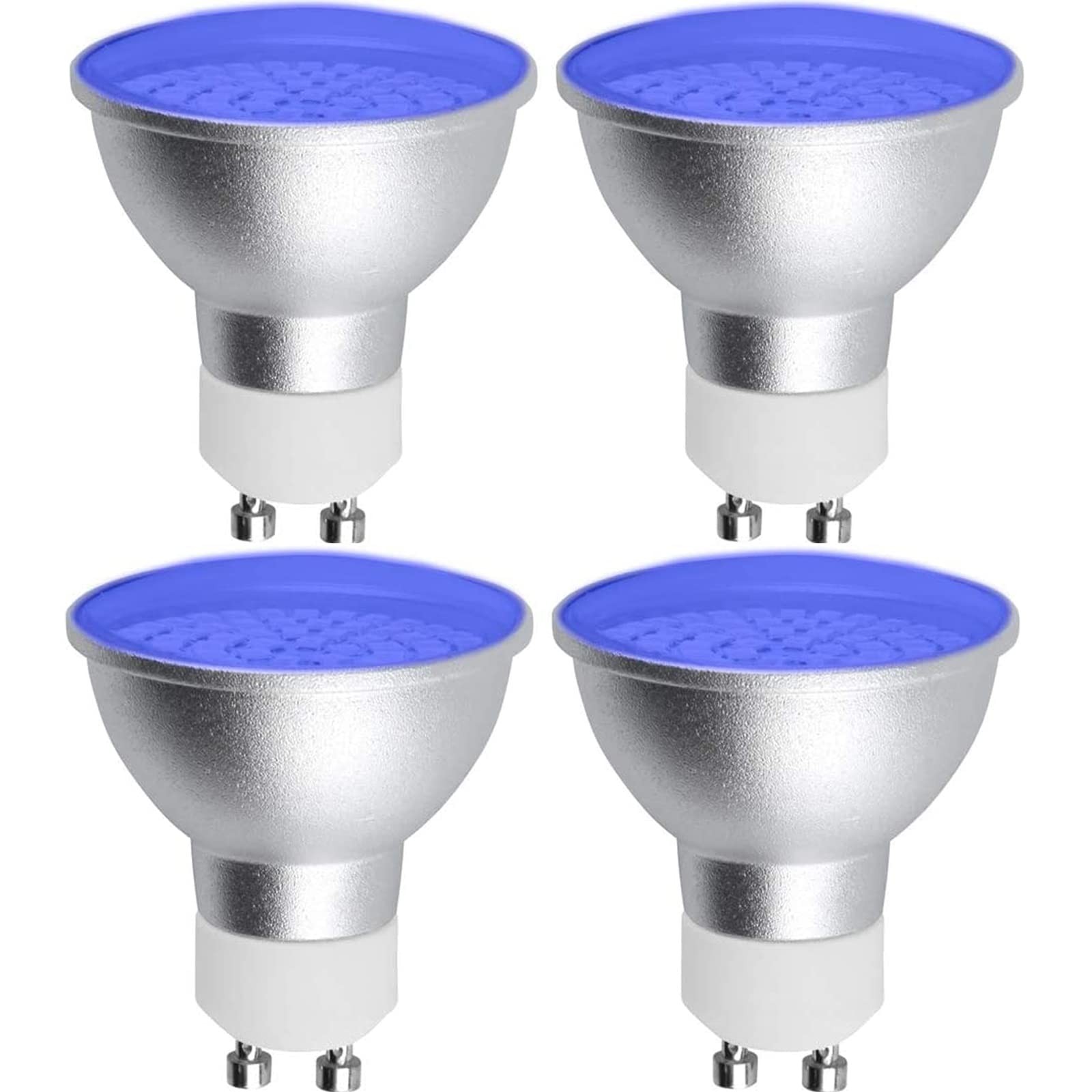Bonlux GU10 Blue LED Spotlight Bulbs, 5W gu10 Coloured Spot Blue-4 Pack