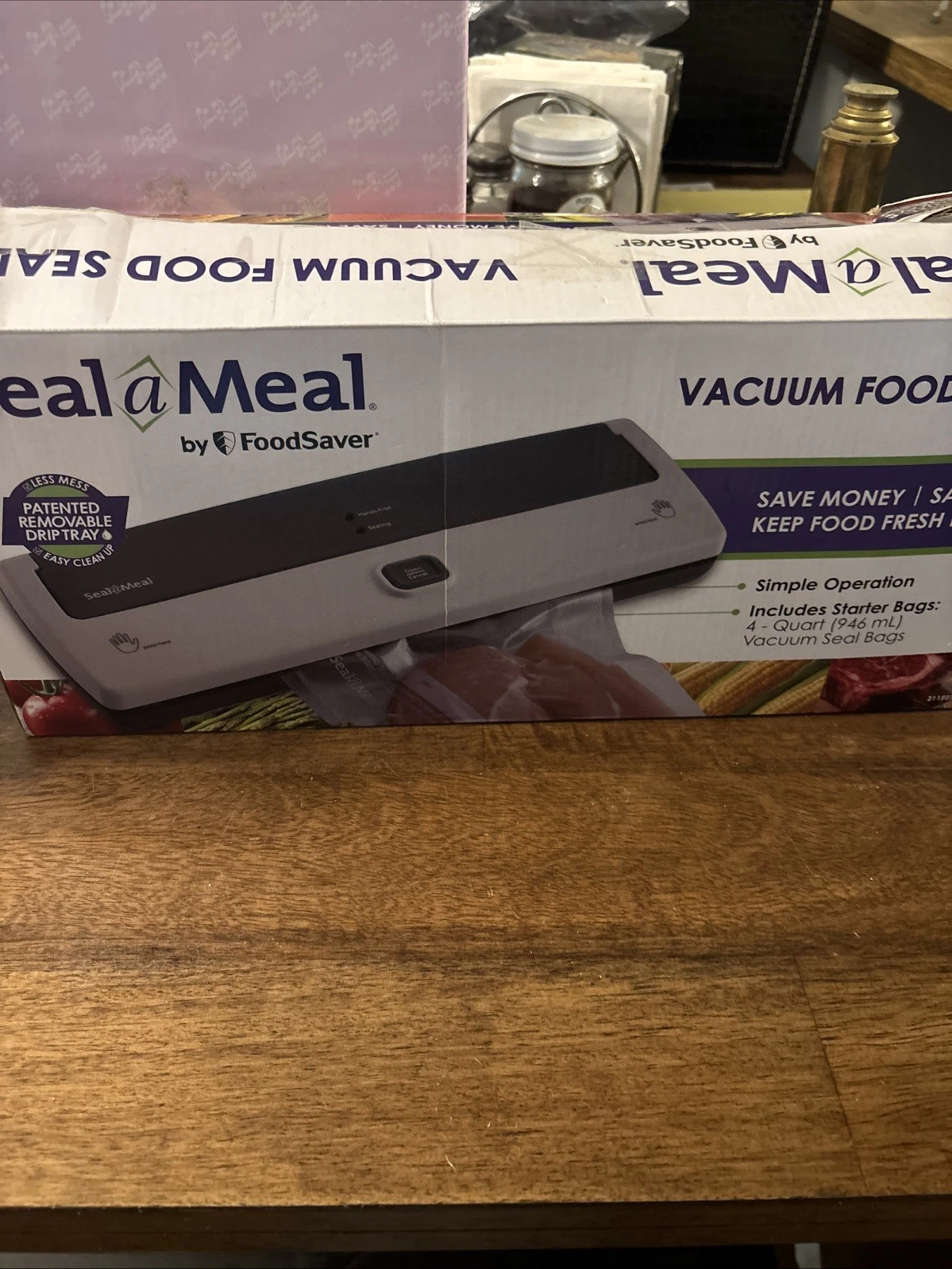 FoodSaver Seal-a-Meal Vacuum Food Sealer White/Gray Open Box No Starter Bags