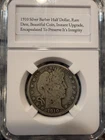 1910-P  Silver Barber Half Dollar From Danbury Mint Collection, Encapsulated