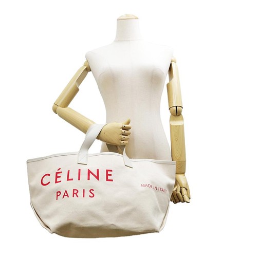 Celine Made In Tote Bag Small Hand White X Red 186082B3D.27N12 - Foto 9 di 10