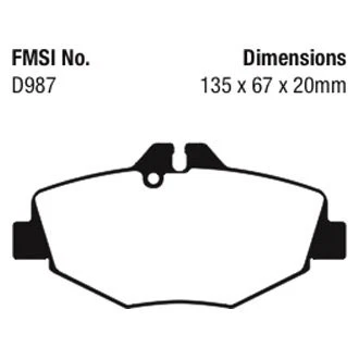 For Mercedes-Benz E350 2006-2012 EBC DP41488R Yellowstuff Front Brake Pads Foto 2 de 3