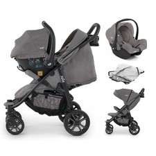Joie Litetrax 4 Travel System Car Seat, Footmuff & Raincover Used With Box