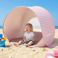 Pop up Baby Beach Tent with UPF50 UV Protection, Portable Toddler Sun Shelter w