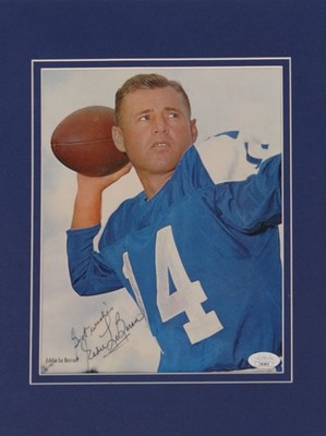 Eddie Lebaron Signed Dallas Cowboys 11x14 Matted Photo ''First Cowboys QB'' (JSA)