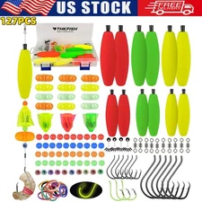 127PCS Catfish Rig Making Kit Catfishing Rig Accessories Catfish Tackle with Fis