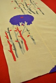 Vintage Japanese Silk Kimono Fabric Textile Remnant Craft Material 54.3"/CR20/65