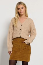 M&Co Petite Women's Cord A-Line Skirt