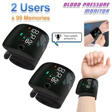 Auto Wrist Blood Pressure Monitor BP Machine Digital Heart Rate Voice Broadcast