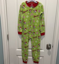 Buc-ees Kids Youth Zipper Holiday Pajamas One Piece Size Small Christmas