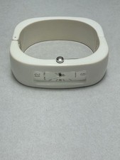 Betsey Johnson Bangle Watch White Resin Gold Tone Needs Battery Cute