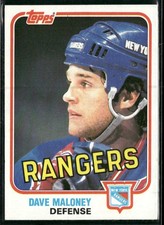 1981-82 Topps Dave Maloney #E100 New York Rangers