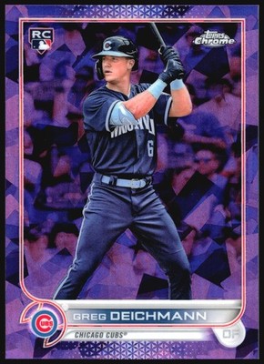 2022 Topps Chrome Sapphire GREG DEICHMANN Purple Refractor Rookie 5/10 #395