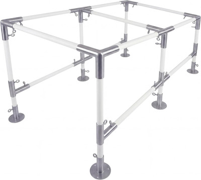 Flat-Top Canopy Fittings Connects 1'' Pipes, 6-Leg Flat-Top Carport Frame Connect