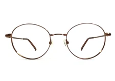Technolite Flex Eyeglasses Frames TLF602 BR Brown Round Wire Rim 48-19-140